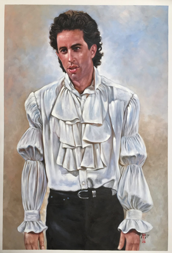 570x838 Sale Seinfeld Jerry Seinfeld Puffy Shirt Painting - Seinfeld Painting