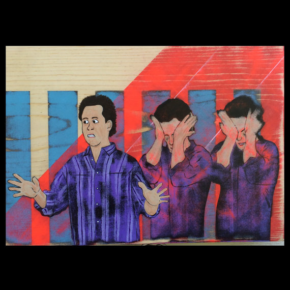 570x570 Seinfeld Painting Bad Chicken Jerry Seinfeld Painting Seinfeld Art - Seinfeld Painting