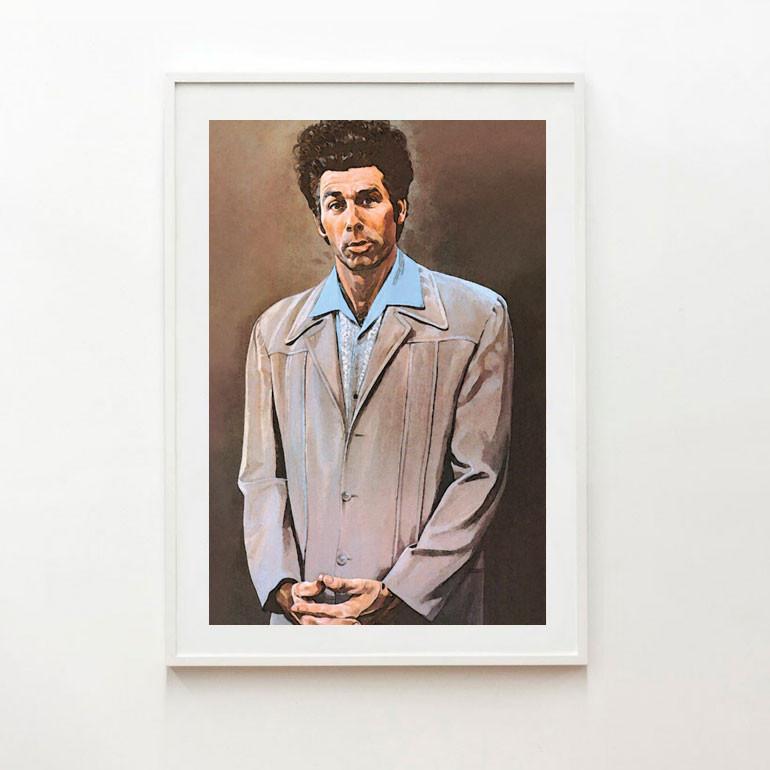 770x770 Seinfeld's Cosmo Kramer Portrait Poster Print - Seinfeld The Painting
