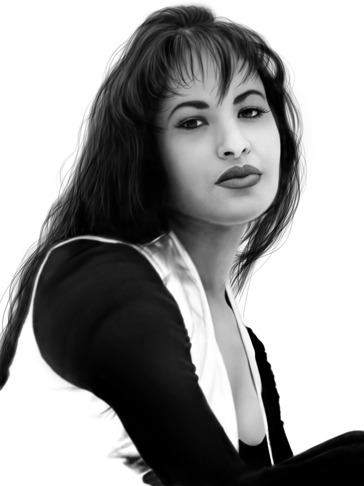 1200x1600 Selena Digital Painting On Behance - Selena Painting