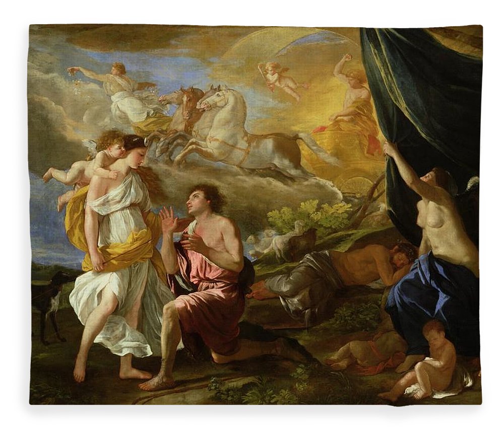1000x860 Selene And Endymion Fleece Blanket For Sale By Nicolas Poussin - Selene And Endymion Painting