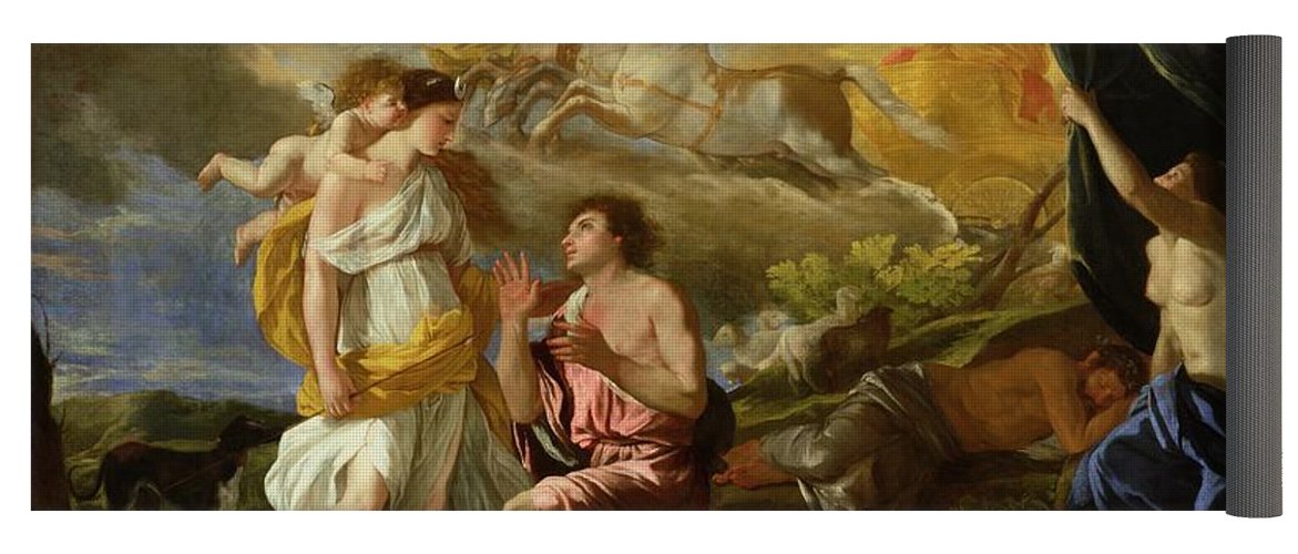 1171x500 Selene And Endymion Yoga Mat For Sale By Nicolas Poussin - Selene And Endymion Painting