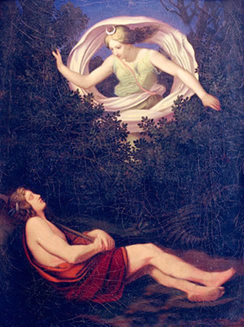 489x654 Selene And Endymion Painting - Selene And Endymion Painting