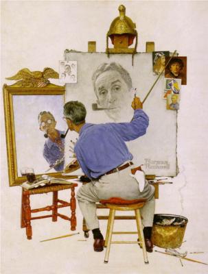 303x400 Norman Rockwell - Self Painting