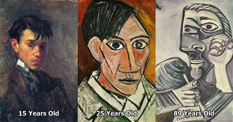 800x420 Picasso's Self Portraits From 15 Years Old To 90 Year Old - Self Painting