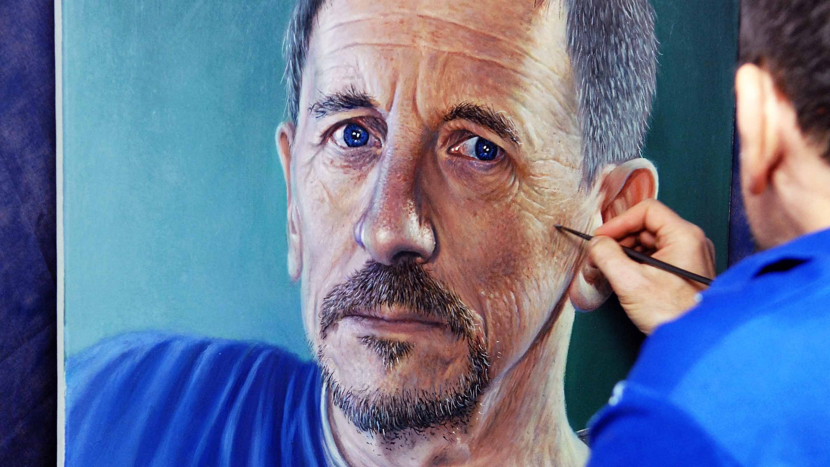 2848x1602 Speed Painting Demonstration. Self Portrait In Oils - Self Painting