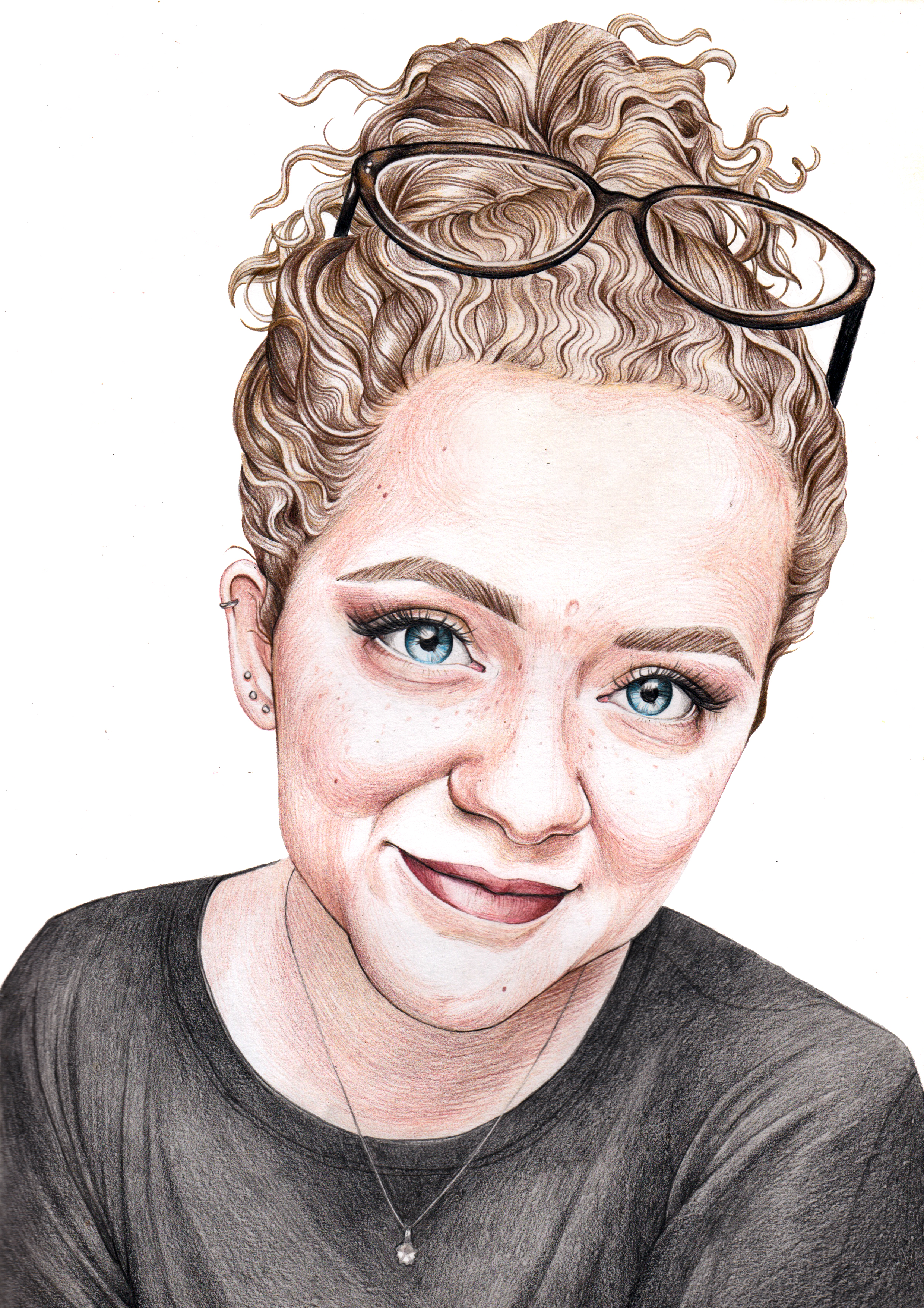 2480x3508 Self Portrait Sunrise Illustration - Self Portrait Painting