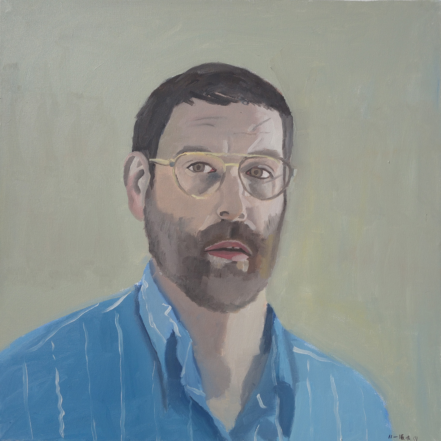 1531x1531 Self Portrait Series 19th July 1991 Bryan Charnley - Self Portrait Painting
