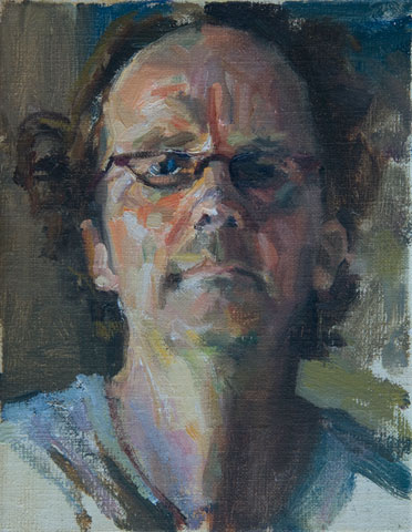 372x480 Daily Paintings Self Portrait In My 50th Year Postcard - Self Portrait Painting