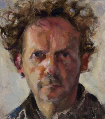 400x453 Daily Paintings Self Portrait Postcard From Provence - Self Portrait Painting