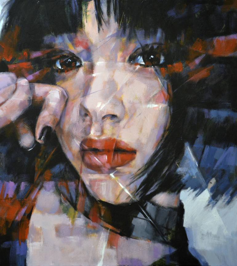 770x866 Saatchi Art Selfie Painting By Alexander Ilichev - Selfie Painting