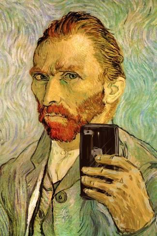325x488 Vincent Van Gogh Selfie Portrait Prints - Selfie Painting