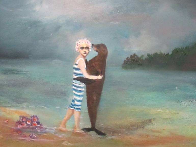 770x578 Saatchi Art Selkie Painting By Sharon Singer - Selkie Painting
