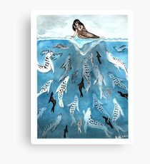 210x230 Selkie Painting Amp Mixed Media Canvas Prints Redbubble - Selkie Painting