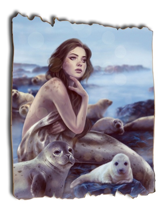 576x720 Selkie Tattered Wood Print By Selina Fenech Mermaid Gifts - Selkie Painting