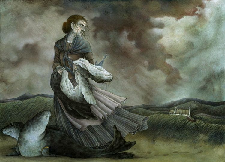 750x540 The Selkie Bride. Mermaid Mermaid, Mythology - Selkie Painting