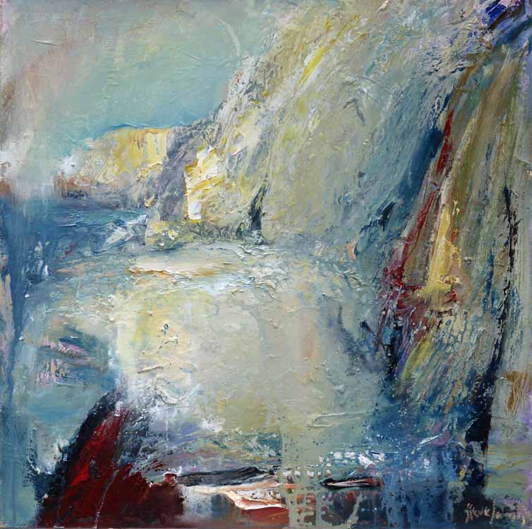 754x750 An Intimate Place Semi Abstract Landscape Painting - Semi Abstract Painting