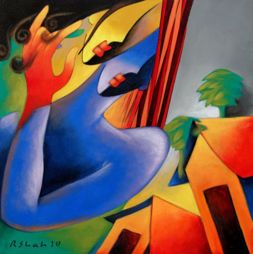 498x500 Gallery Pradarshak On View - Semi Abstract Painting