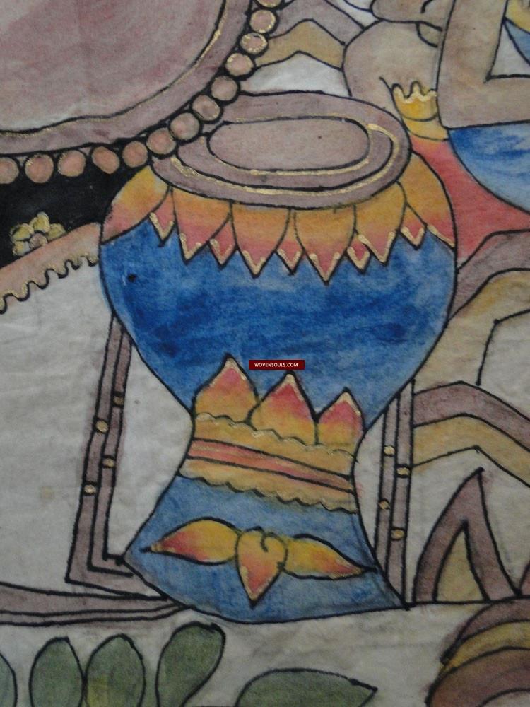 750x1000 429 Semi Antique Javanese Balinese Painting - Semi Painting