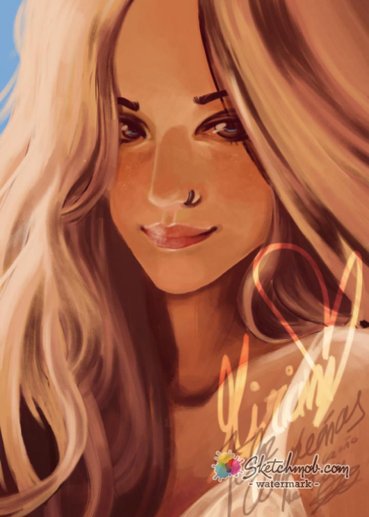 720x1009 Custom Semi Realism Digital Painting Commission Sketchmob - Semi Realistic Painting