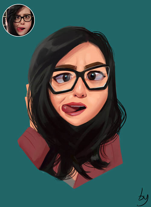 500x685 Semi Realistic Portraits By Kyozilla - Semi Realistic Painting