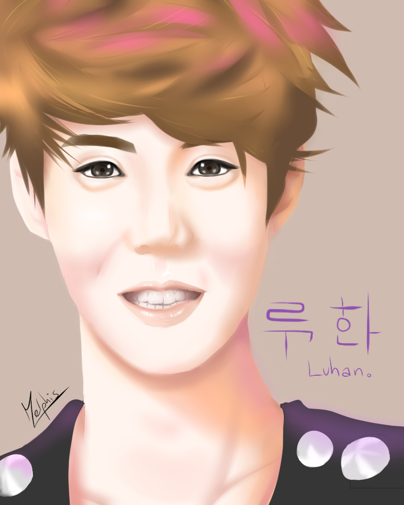 800x1000 First Digital Painting Semi Realistic (Luhan) By Melphisart - Semi Realistic Painting