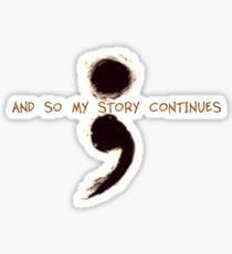 210x230 Semicolon Painting Amp Mixed Media Stickers Redbubble - Semicolon Painting