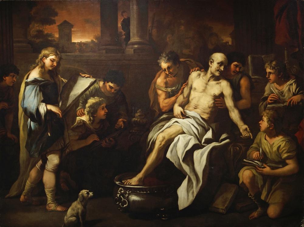 1000x746 Luca Giordano, Naples 1632 1705 Amp Studio - Seneca Painting