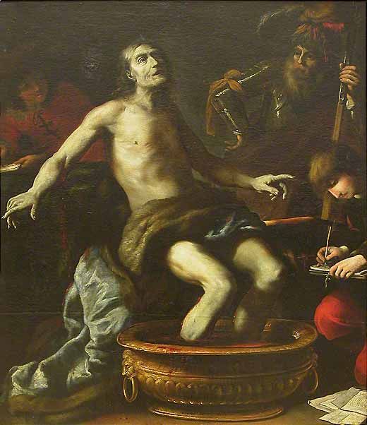 520x602 The Death Of Seneca Painting Claude Vignon Oil Paintings - Seneca Painting