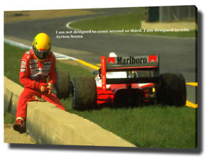 300x233 Ayrton Senna Canvas Painting 30x20 Wall Art Print F1 - Senna Painting