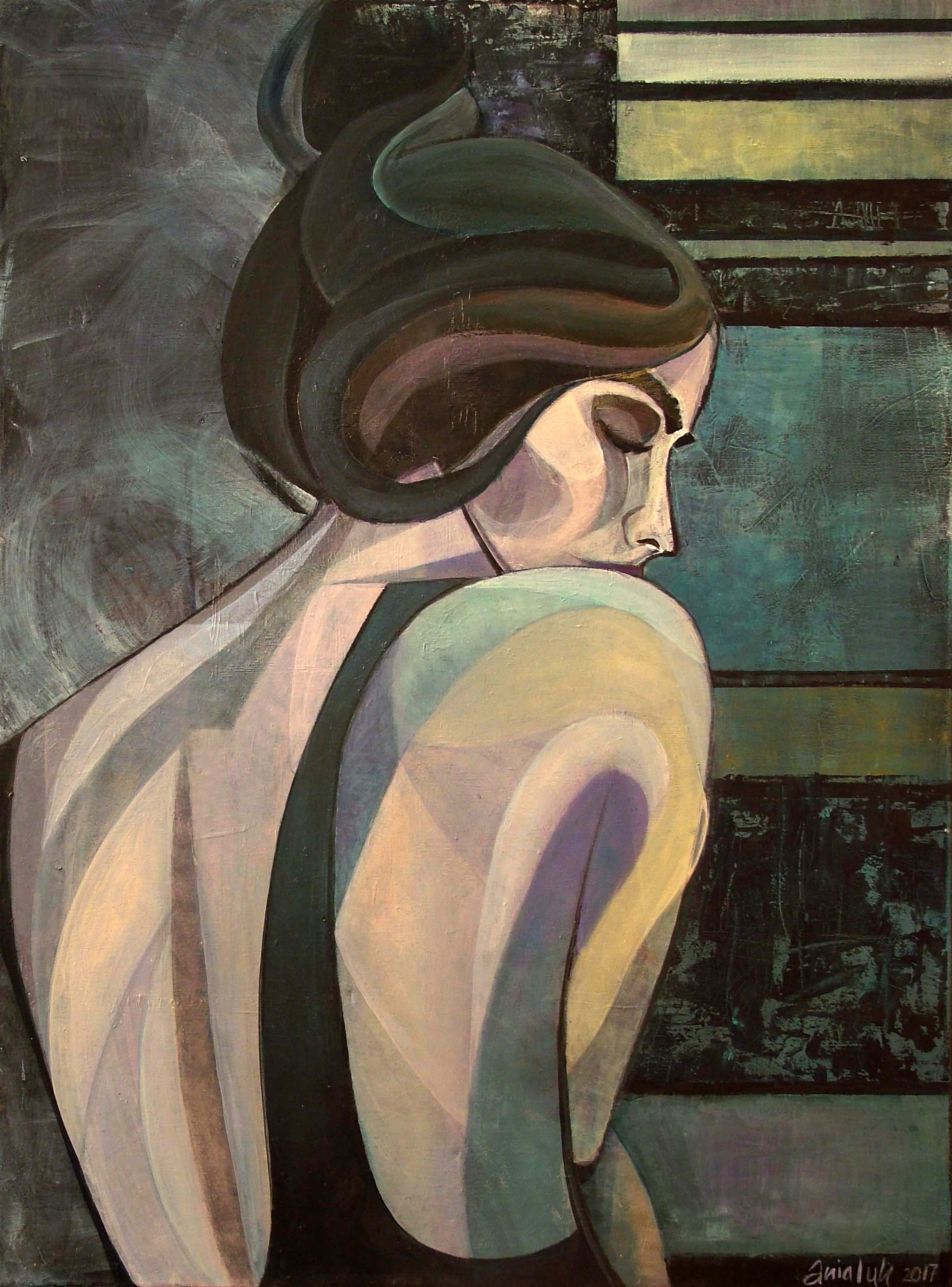 2345x3171 Sensual 2 Painting Of Beautiful Woman Inspired By Art Deco Ania - Sensual Painting