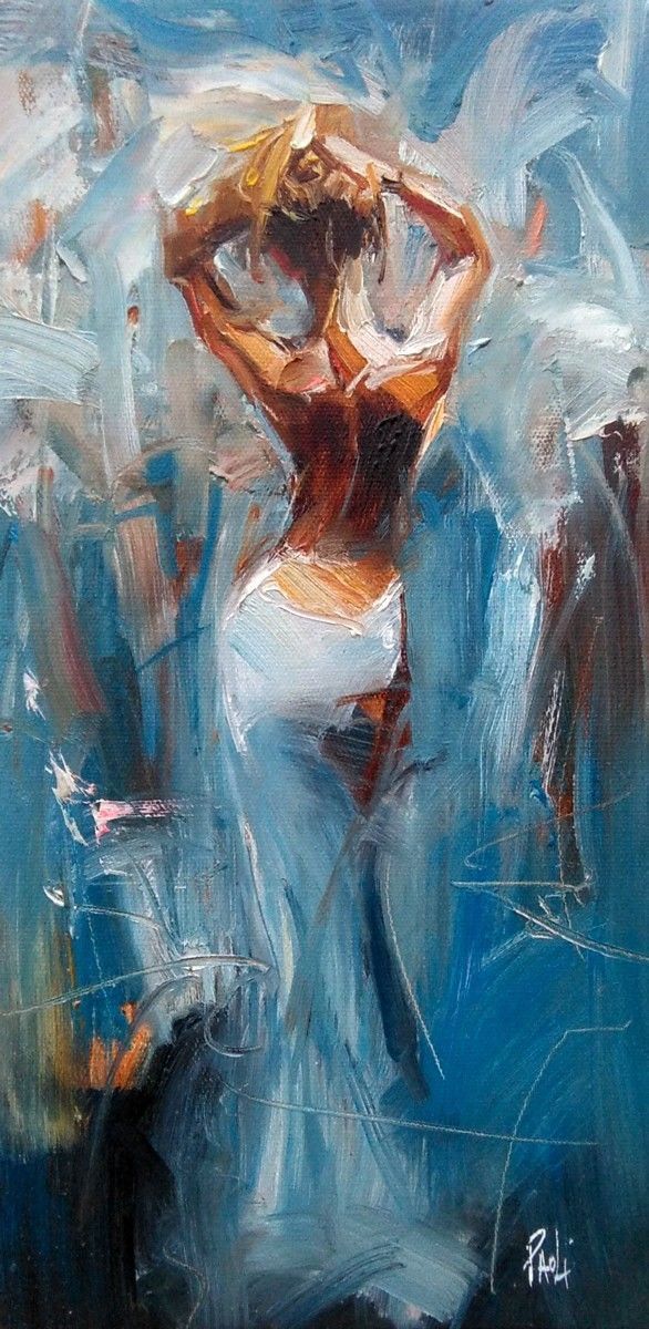 586x1200 Italian Painting Sensual Woman Original Oil Canvas Of Maria - Sensual Painting