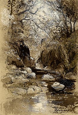 262x388 Fairy Glen' - Sepia Painting