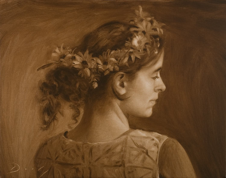 750x590 Joseph Q. Daily - Sepia Painting