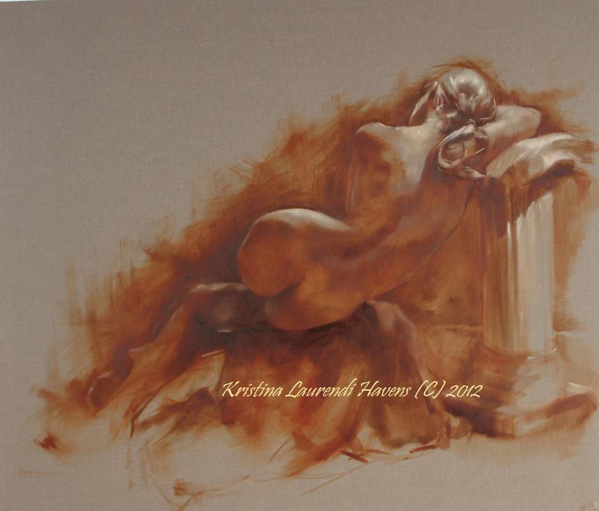 861x735 Figures My Art And My Life New Figure Drawings And Paintings - Sepia Tone Painting