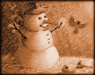 379x300 Nor'Eastern Splendor Sepia Tone Painting By Ronald Johnson - Sepia Tone Painting