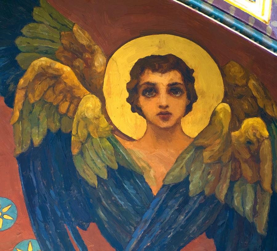 900x817 Seraphim Painting By Kotarbinski Wilhelm - Seraphim Painting