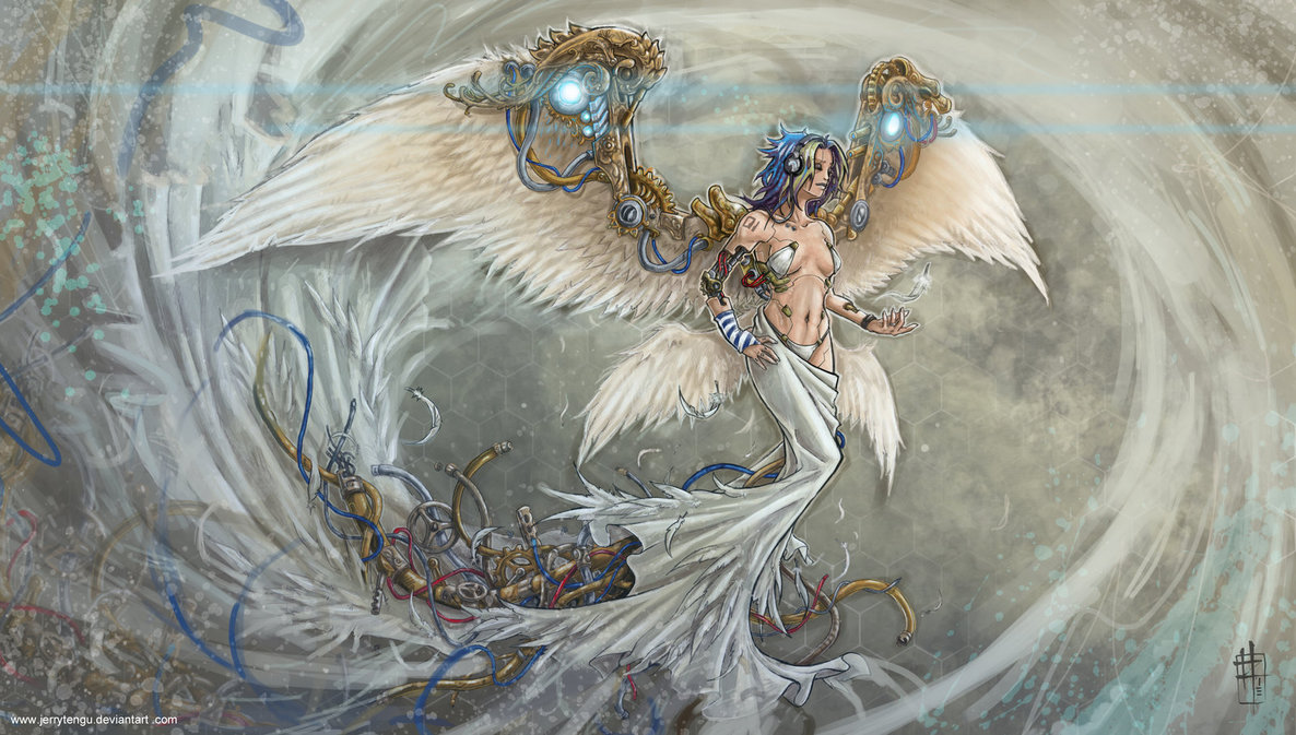 1186x673 Seraphim Punk V2 By Jerrytengu - Seraphim Painting