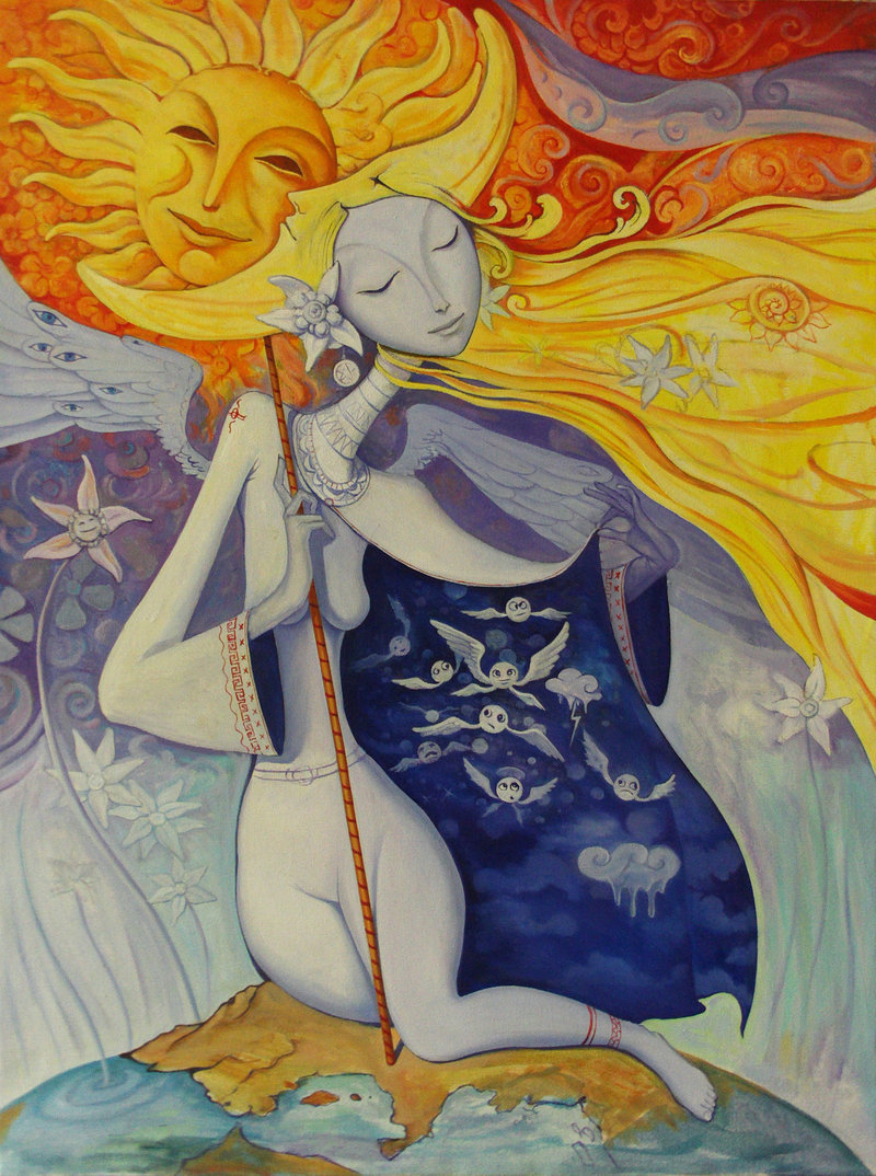 800x1074 The Host Of Seraphim By Borda - Seraphim Painting