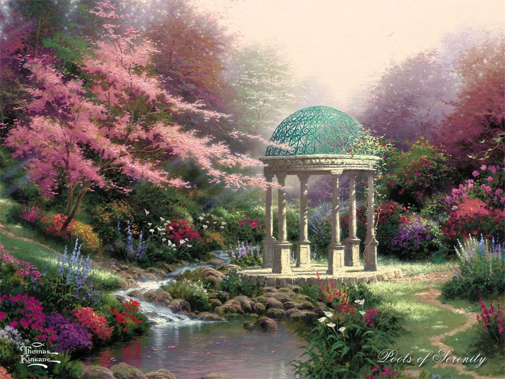 1024x768 Thomas Kinkade Pools Of Serenity Painting Best Paintings For Sale - Serenity Painting