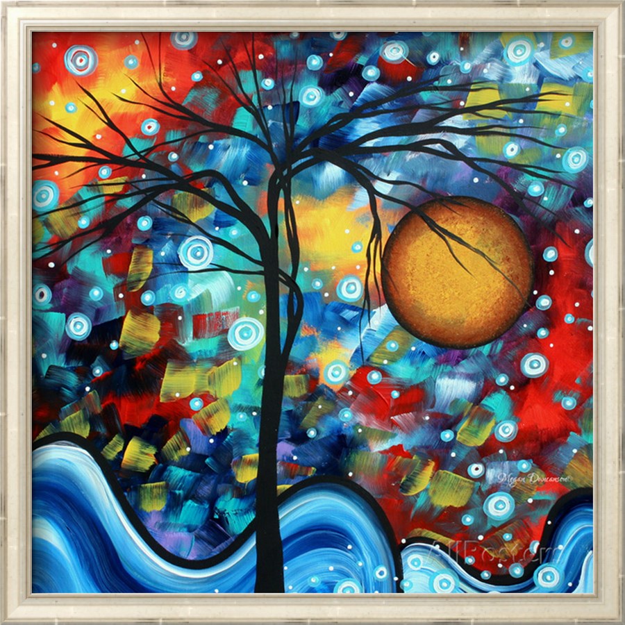 900x900 Gift Modern Art Landscape Sweet Serenity Oil Painting Trees - Serenity Painting