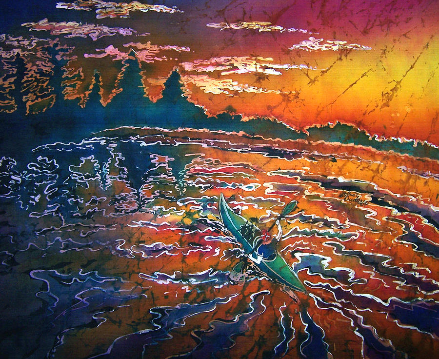 900x736 Kayak Serenity Painting By Sue Duda - Serenity Painting