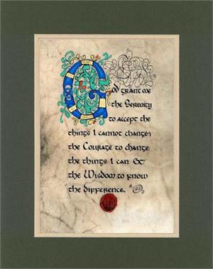 300x379 Serenity Prayer Matted Print - Serenity Prayer Painting