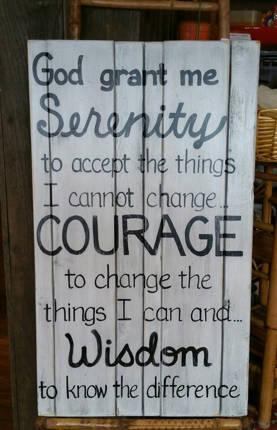 570x886 Aa Serenity Prayer Inspirational Sign Reclaimed Wood Cabinet - Serenity Prayer Painting