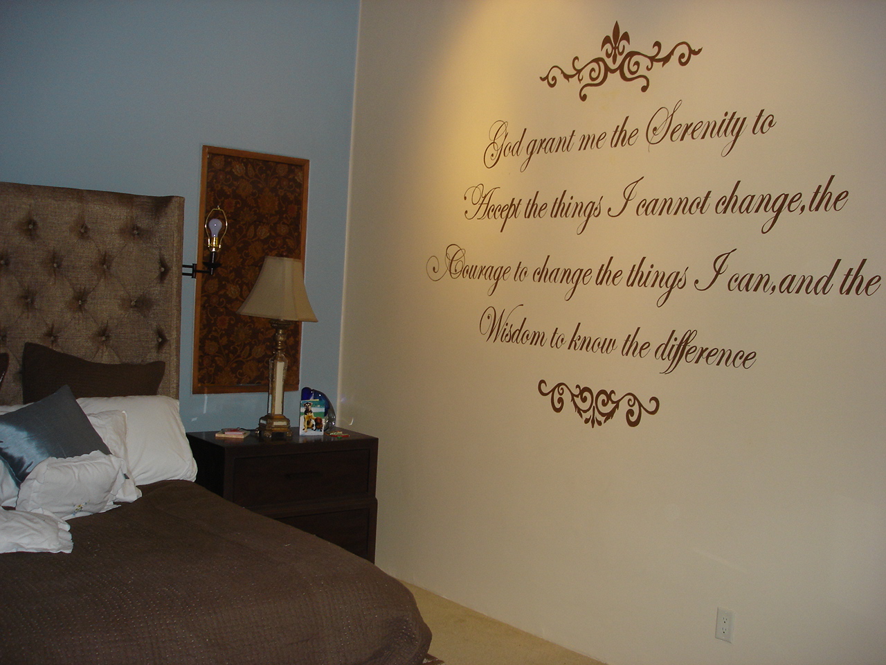1280x960 Hand Painted Serenity Prayer Mural With Scroll Designs Murals - Serenity Prayer Painting