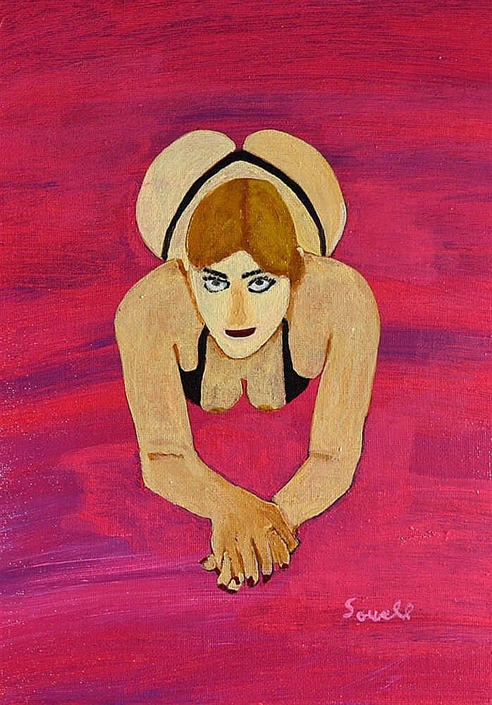 698x1000 Murderabilia Serial Killer Anthony Sowell (B.1959) Origi - Serial Killer Painting