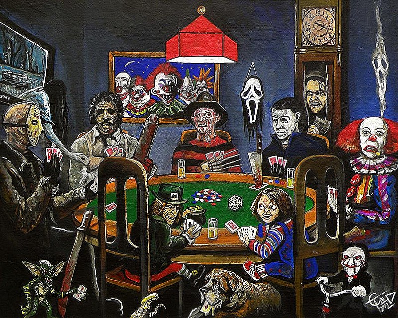 800x640 Shower Curtains Serial Killer Shower Curtain Fresh Horror Card - Serial Killer Painting