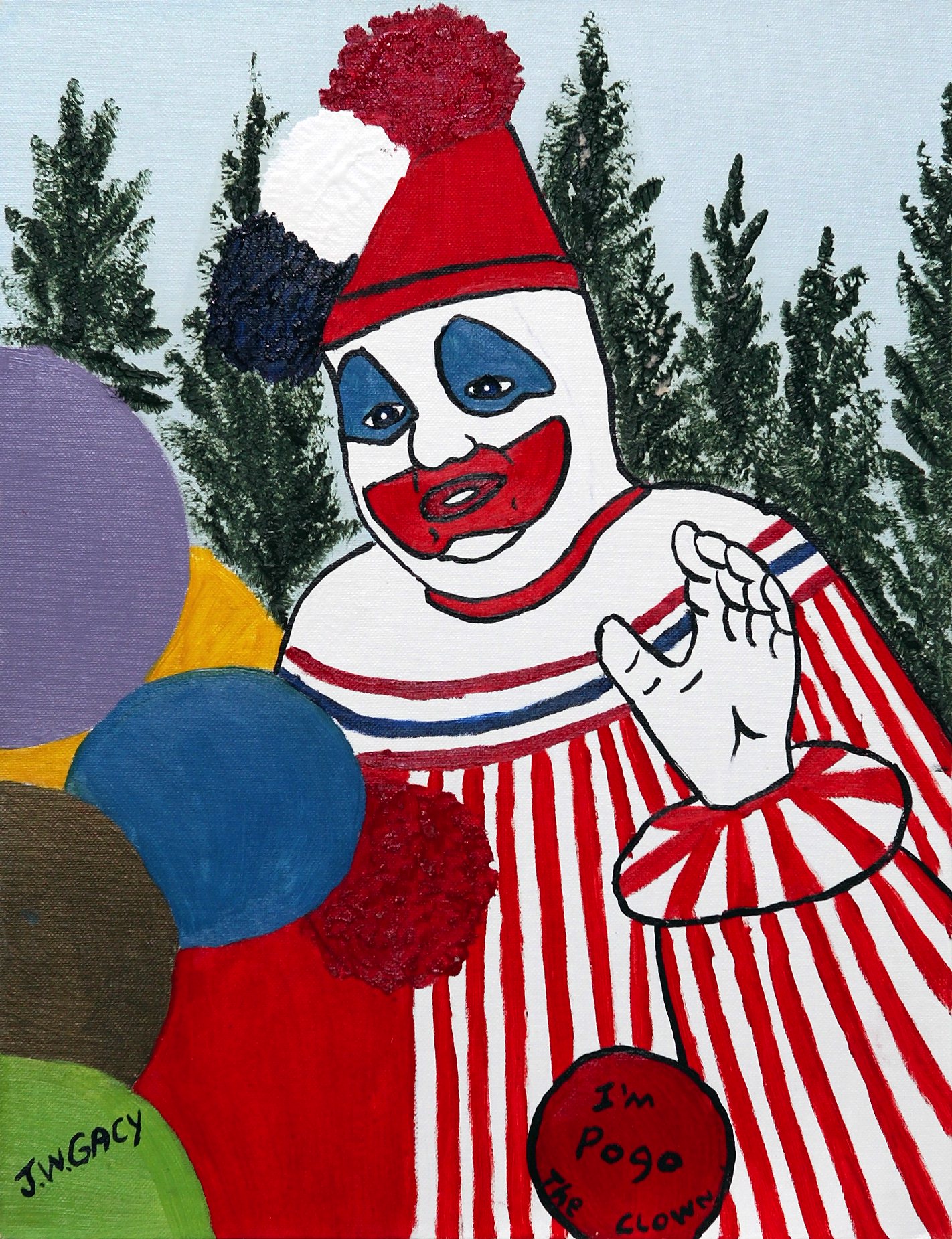 1422x1851 The Creepy Artwork Of Serial Killer John Wayne Gacy - Serial Killer Painting
