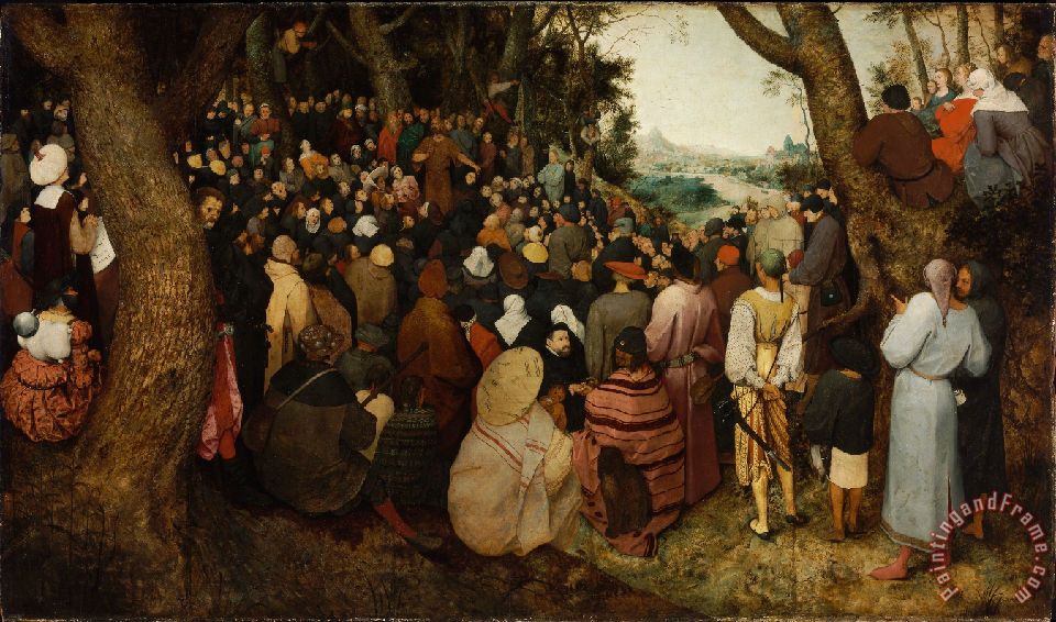 960x566 Pieter The Elder Bruegel The Sermon Of Saint John The Baptist - Sermon On The Mount Painting