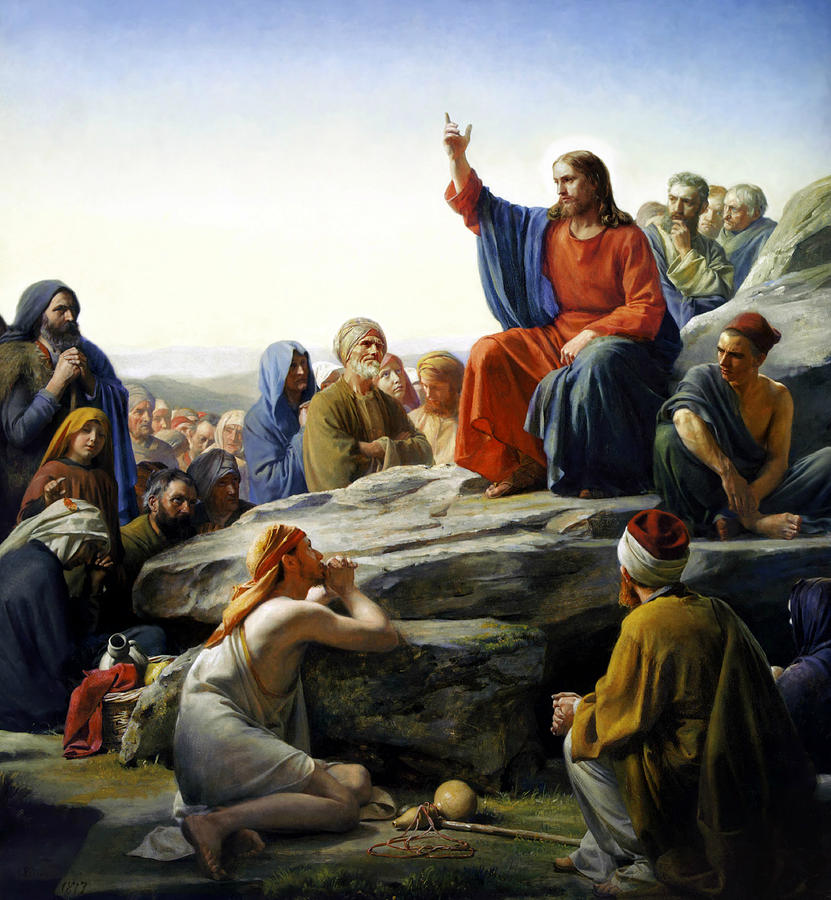 831x900 Sermon On The Mount Painting By Carl Bloch - Sermon On The Mount Painting